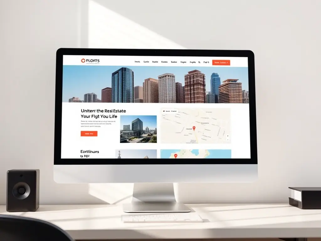 A clean, modern interface of LASSFERA's software displaying property listings with key details such as rent, location, and availability, emphasizing ease of use and visual appeal.