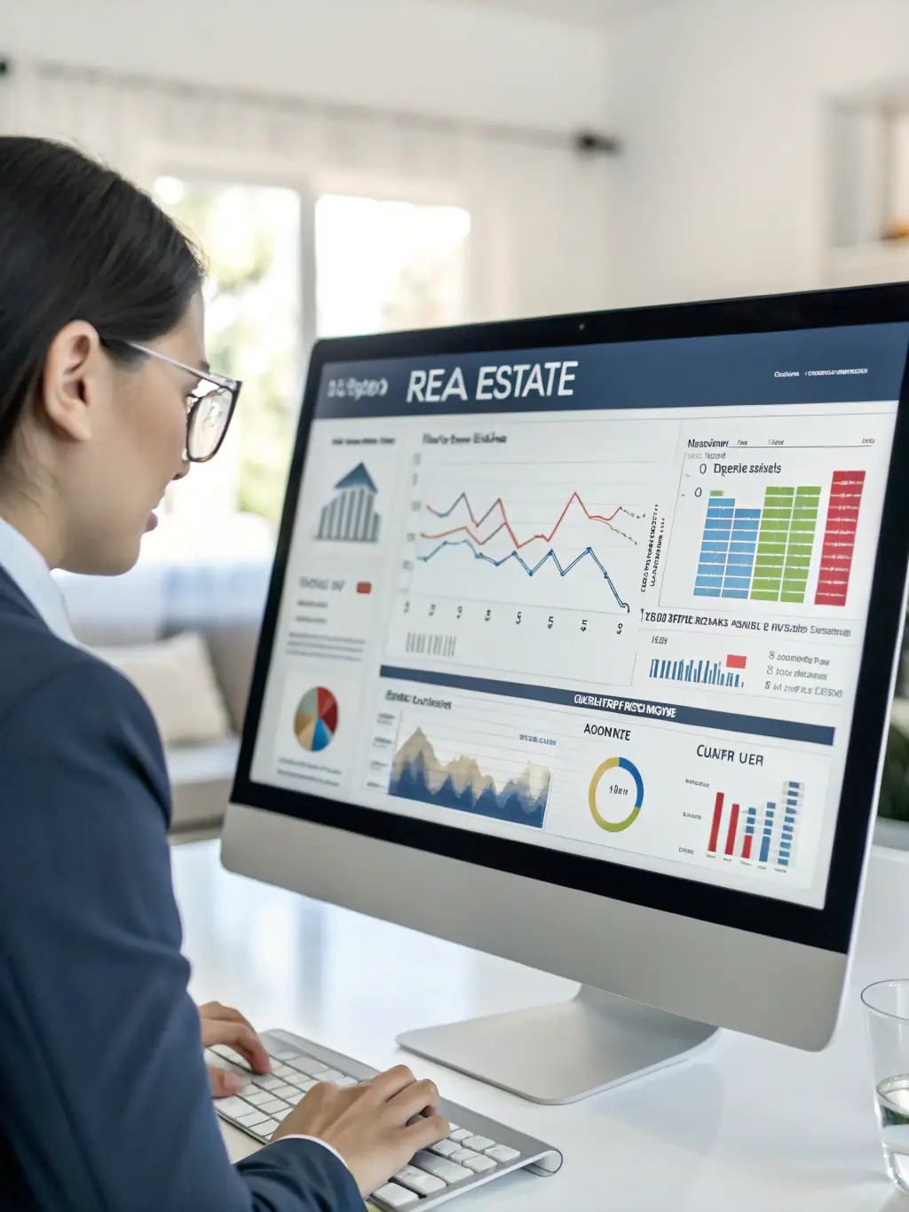 A dashboard view from LASSFERA's software, displaying key performance indicators and analytics related to rental properties.